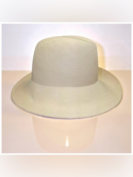 Vintage Madcaps Paris Ivory Wool Felt Fedora | Wide Brim | Western Style Hat main image 8